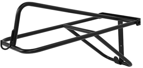MENDUNER Portasella Pieghevole Portatile Supporto per Attrezzi da Cavallo in Ferro Montato a Parete, 23,62x9,65x9,45 Pollici, per Cavalieri di Cavalli nel Ripostiglio della Stalla