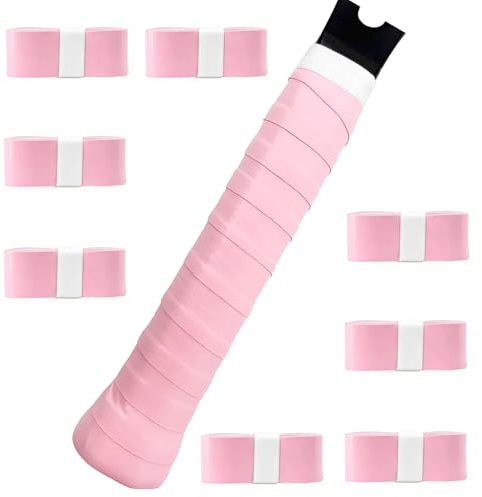 FENGCHUANG 8 stycken greppband tennisracket 110 cm × 2,5 cm mjuk och naturlig konsistens halkfritt självhäftande handlim lämpligt för tennis badminton