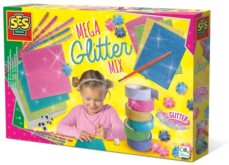 SES CREATIVE Mega kit de bricolage a paillettes - Set de bricolage a paillettes