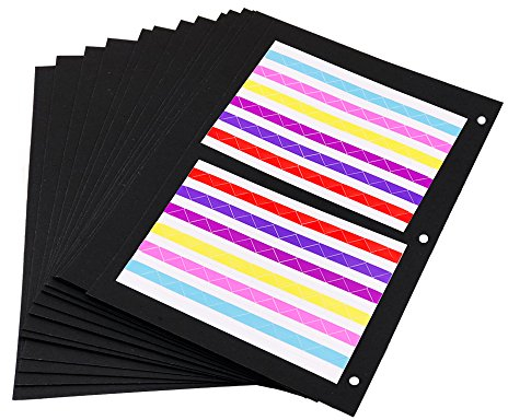 ThxMadam Fotoalbum Schwarze Papier 26x21.5CM, 20pcs Extra-Refill Seiten Innenseiten Weitere Seiten für Scrapbook 27x24CM, für Album'Braun/Schwarz-Album Groß'