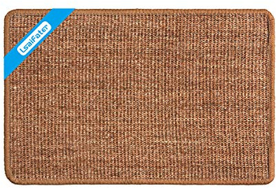 LSAIFATER Cat Scratching Mat, Natural Sisal Mat, Cats Scratch Furniture Protector, Horizontal Cat-Floor Scratching Pad Rug, Protect Carpets and Sofas (14.9x23.6 inch, Brown)