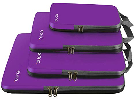 Eono Organizzatori da Viaggio a Compressione, Organizer Valigia Set, Cubo di Viaggio, Cubi di Imballaggio, Compression Packing Cube