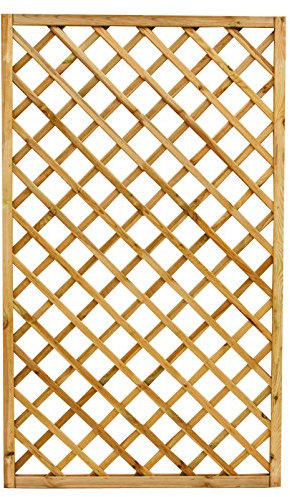 Koem Panneau grillagé rectangulaire en bois de pin imprégné en Autoclave à système modulaire combinable, livré sans support pour usage intérieur et extérieur (40 x 180 cm)