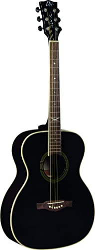 EKO GUITARS - NXT A100 SEE THROUGH BLACK, Chitarra Acustica Top in Abete, Fasce e Fondo in Mogano, Tastiera in South American Roupanà, Colore Nero (06217336)