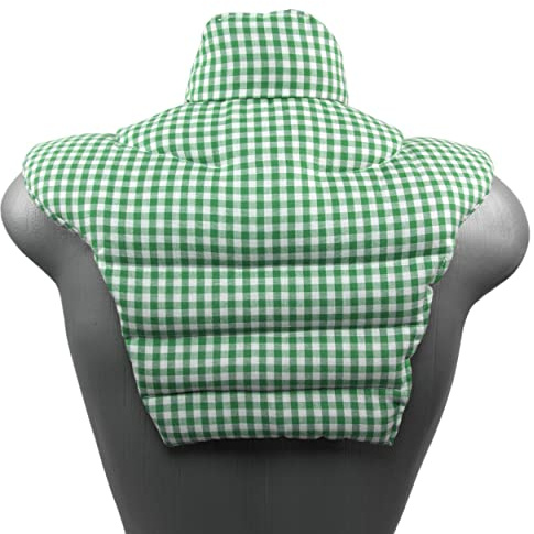 Almohada cervical HWS – Cuello + hombros + espalda – verde y blanco – Cojín de colza – Cojín cervical