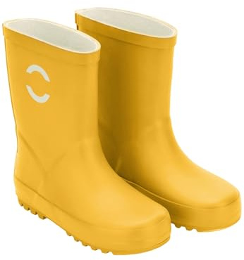 Mikk-line Botas de agua para niños | Botas de lluvia con detalles reflectantes - Botas impermeables para niños, ligeras y antideslizantes, cómodas para todo tipo de clima, rojo, amarillo y naranja, 31