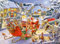 Ravensburger Christmas Collection No.1 Christmas Market & Santa Claus' Christmas Supper 2x 500 Piece Jigsaw Puzzle for Adults and Kids Age 10 Years Up
