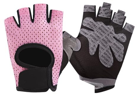 JinliangGuo One Pair Fitness Exercise Breathable Gym Gloves Mesh Soft Wrist Support Workout Training Gloves Comfortable Weight Lifting Fitness Gloves for Training