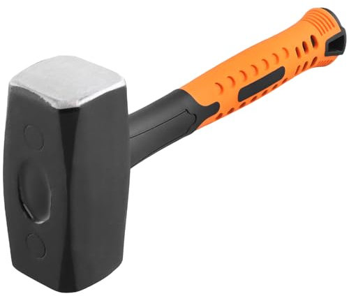 TAICHEUT Martello a mazza da 1,8 kg, 2 kg, con testa in acciaio ad alto tenore di carbonio, con impugnatura ergonomica antiscivolo, per decorazione domestica, lavorazione del legno industriale