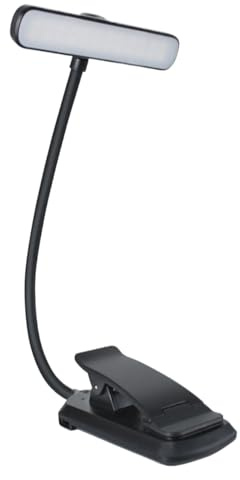 Lámpara de lectura con clip - Lámpara recargable con modos de iluminación ajustables | Diseño flexible con 3 niveles de brillo, ideal para leer en la cama o cuando viajas Fácil aplicación