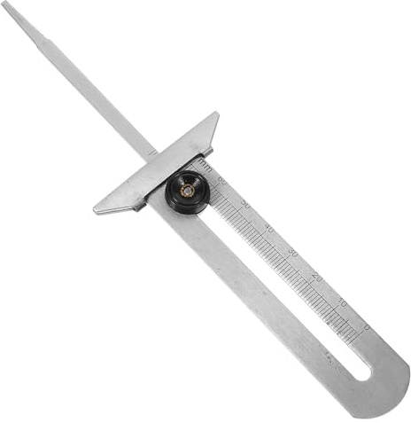FOMIYES Medidor de Profundidad Banda de Rodadura 0-60 Mm Acero Inoxidable Herramienta Precisa para Neumáticos de Coche Motocicleta Bicicleta Uso Automotor Portátil