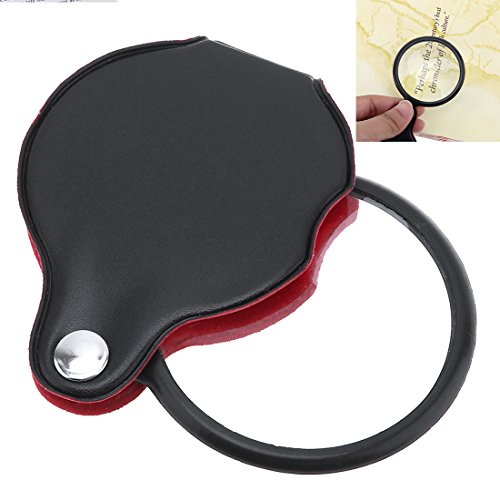 OriGlam Glass Mini Pocket Magnifier, Magnifying Glasses with Cortical Protective Cover for Office/Reading/Hobbies