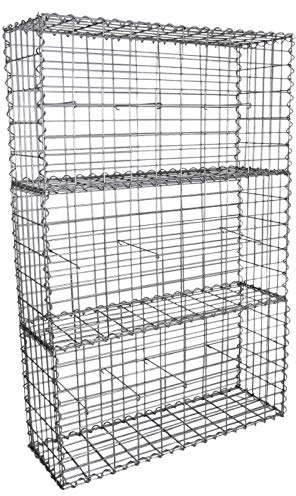 Monster Shop Gabion Baskets Mesh Wire Cages Galvanised Steel Stone Basket Outdoor Spiral Planter Garden Retaining Wall / 100 x 50 x 30cm / 3 Pack…