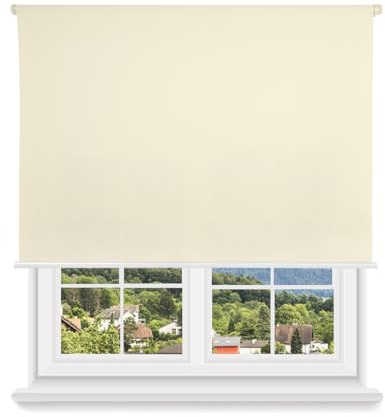 HOME MERCURY Store enrouleur translucide uni (150 x 180 cm, beige)