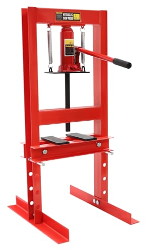 Presse hydraulique en acier au carbone Presse d'atelier 6T Roulement de roue Presse Atelier Presse hydraulique Cadre Presse pour pressage, tampon, formage, 50 x 40 x 90 cm