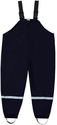 Happy Cherry - Pantalones de Lluvia Niño Niña Mono Impermeables Infantil Unisex Pantalón con Peto Ropa Impermeable Dibujos Animados para Al Aire Libre Jugando en Barro - 2-3 Años - Azul