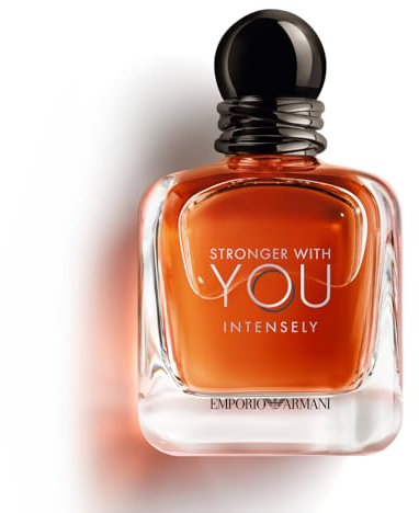 Emporio Armani Stronger With You Intensely Eau de Parfum, Armani Beauty für Herren, Fougère-Amber-Holziger Duft mit Noten von Rosa Pfeffer, Lavendel und Vanille, 100ml