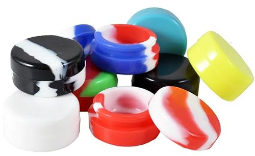 BMTick Lot de 5 Pots de Rangement en Silicone pour cosmétiques/Maquillage avec Outil en métal, 2 ML