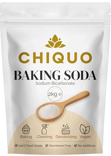 Chiquo Baking Soda 2kg - 100% Food Grade Sodium Bicarbonate | Eco-Friendly Fine Powder For Cleaning, Baking, Bath Bombs, Odours & More | Resealable Pack