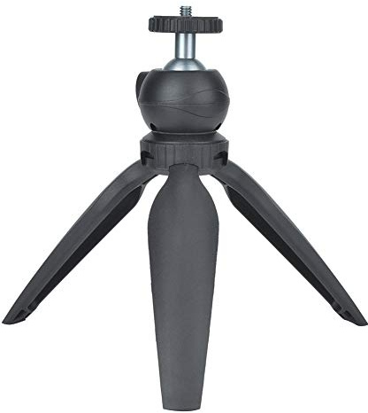 aqxreight Trípode de Mesa Portátil de Ajustable con Rótula de Bola Desmontable y Abrazadera para Teléfono Móvil, Trípode Controlado, Cabezal Desmontable de 10 Cm, Cómodo, Ligero y Ajustable de 16 Cm
