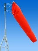 Safety Flag Nylon Airport Windsock, Orange, 18 inches x 48 inches