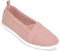 Chums Ladies Dr Keller Wide E Fit Canvas Shoes Slip On with Elasticated Side Gusset Pink 7