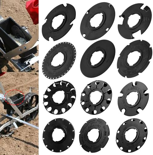 60009 60010 Optional Seed Plate 12 Set for EarthWay 10001 1001-B Garden Seeder Plants, Earth-Way Seed Plates, Works for Sweet Corn, Radish, Leek, Asparagus, Spinach, Carrot, Beans and More