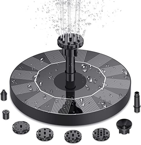 AISITIN Solar Springbrunnen für Außen,2025 Upgrade Solarbrunnen für Draussen, Solar Teichpumpe mit 6 Fontänenstile, Solar Schwimmender Fontäne Pumpe für Garten, Teich, VogelBad, DIY Wasserspiel