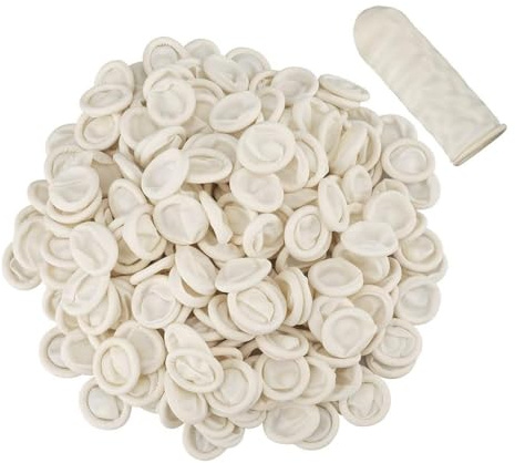 NIYATA 300 st fingerfingerfingerhållare, latexfingerhållare, 6,5 cm halkfritt medicinskt fingerskydd, handfingerskydd, vatten- och oljebeständig