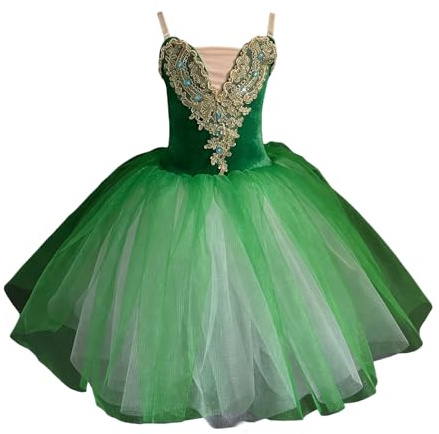 Vestito da Balletto per Bambine, tutù con Paillettes, Gonna Senza Maniche, Body Balletto Costume Ballerina Completo Balletto Abito da Ginnastica Abito Competizione di Danza,A,160