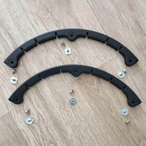 NEIQIUWING Pack of 2 Black Plastic Snowboard Skateboard Longboard Ski Protective Strip 12 13.2 8.5 8.5 with Screw Fixing for Nose Guard