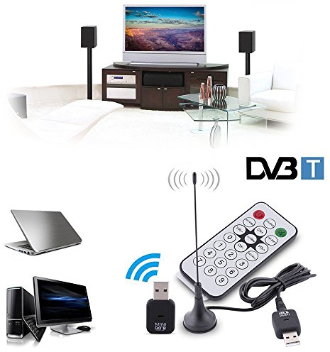 Glodenbridge USB2.0 Mini Digital DVB-T USB 2.0 Digital Video Broadcasting SDR + DAB + FM HDTV Tuner récepteur bâton RTL2832U + R820t2, Windows XP/2000/Vista/Win7