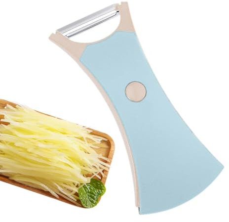 Pelador de patatas 2 en 1, cortador de verduras, rallador de frutas, pelador universal con doble cabeza, pelador de patatas de acero inoxidable, pelador de espárragos, ayudante de cocina ergonómico
