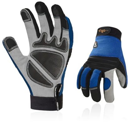 Vgo... 1Pair 0℃/32°F Guantes de trabajo de invierno de cuero sintético, guantes de trabajo de seguridad impermeables para clima frío, almacenamiento en frío o uso en congelador(SL7621FLWP)