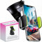 Support Telephone Voiture Ventouse Tableau de Bord Pare Brise Compatible avec Les Smartphones jusqu'a 7,6 Rotation a 360º Positionnement Horizontal et Vertical Reglage Universel