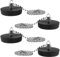 xianshi 4 Stück Waschbeckenstöpsel, Schwarz, PVC, 45-42mm, 50cm Kette, für Spülbecken, Waschbecken, Badewannenstöpsel, Abflusssieb, Ablassschraube, PLUG_STOPPER, Abflussstopfen