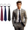 BRTNUP 3 Stück Vorgebundene Herrenkrawatten für Herren, Herren Schmalen Krawatte Set, Verstellbare Krawatten 6cm mit Reißverschluss, Elegante Hochzeitskrawatten für Büro & Feiern