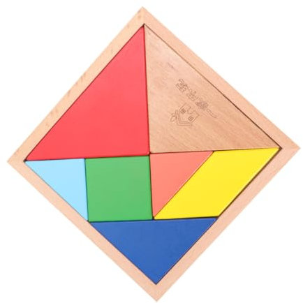 ifundom Pädagogisches Frühlernspielzeug Holz Tangram Puzzle Sicher Für Kleinkinder Jungen Und Mädchen Spielspielzeug