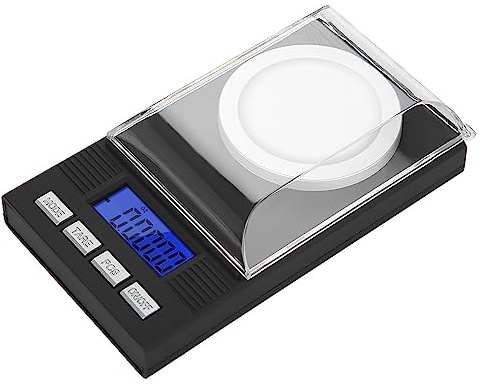 ZDETGU Balance à Bijoux Numérique, Mini Balance de Poche Portable Haute Précision 0,001 G pour Médicaments de Pierres Précieuses en or avec Affichage LED, Fonction de Comptage (20g)