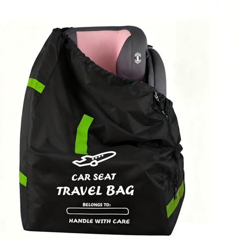 Borsa da Viaggio per Passeggino con Tracolla Regolabile, Copertura Seggiolino Auto Pieghevole, Borsa Trasporto Seggiolini Bambini Impermeabile, Sacca Protettiva Carrozzina per Aereo, Outdoor e Viaggi