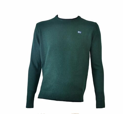 Norway Maglione Uomo 80% Lana a Maniche Lunghe - Pullover - Maglione Uomo Invernale Lambswool (IT, Testo, L, Regular, Regular, 853133 Alpine)