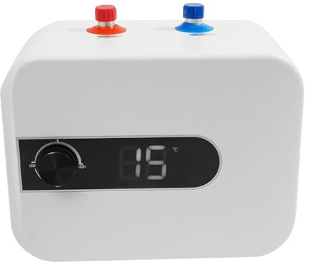 Panna för underbord 6 l panna 230 V varmvattenspanna underkran lågtryck varmvattenbehållare 1 500 W vattenkokare varmvattenberedare 30–65 °C justerbar 1/2 tum anslutning för kök tvättställ