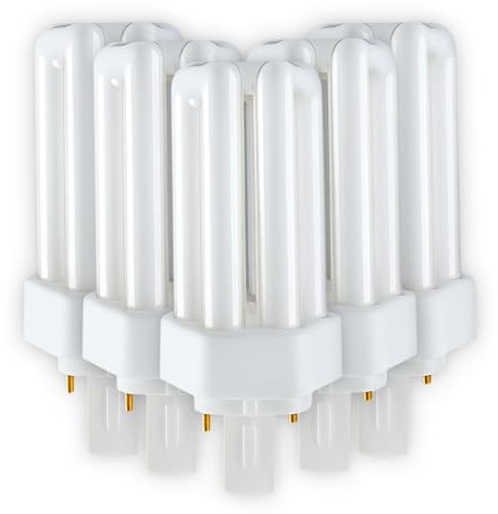 CLAR - Lampadina PLC Gemini T 13W Luce Naturale 4000K G24d-1, 2 Pin, Non Regolabile (Pack 5)