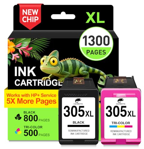 COLORETTO 305XL Cartouche pour HP 305 DeskJet 2820e 2800e 2720e 2823e 4222e