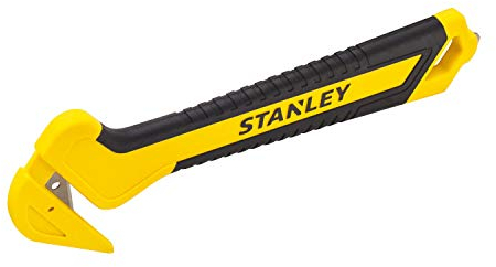 Stanley Folienschneider Komfort STHT10356-0 (mit gummiertem Griff, 165 mm Länge, verdeckt liegende Klinge, mit Halteröse), 1 Stück