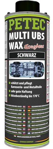 PETEC Unterbodenschutz Wachs UBS Schwarz Pistolendose Saugdose Karosserie 1L