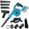 Akku Laubbläser Kompatibel mit Makita 18V Lithium-Akku, 2-in-1 Bürstenloser Elektrische Gartenblattgebläse und Staubsauger, für Rasenpflege, Laubblasen, Auto-Eckenreinigung (Ohne Akku)