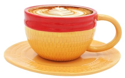 DASIAUTOEM Strohhut Keramik Kaffeetasse, Anime Neuheit Strohhut Keramik Kaffee Tee Milch Tasse mit einem Teller Strohhut Anime Tasse für Weihnachten Geburtstagsgeschenke Souvenirs