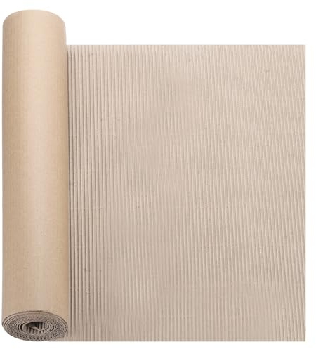 Rebower Corrugated Cardboard Paper Sheets, Corrugated Paper Cardboard Inserts [for Craft and DIY Projects] - 78.7x15.7 Inch/Brown/1 Pcs