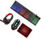 DIYEAH 1Ensemble Clavier de Jeu Souris Casque Gamer avec LED Accessoires de Bureau pour PC Quatre